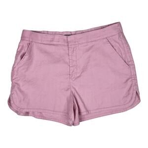 Anthropologie x Level 99 Women's 32 pink Linen Blend Helen Trouser Shorts